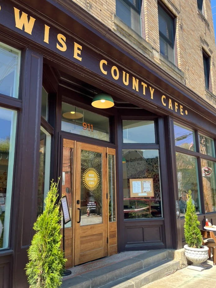 Wise County Cafe storefront in Allegheny West, Pittsburgh North Side